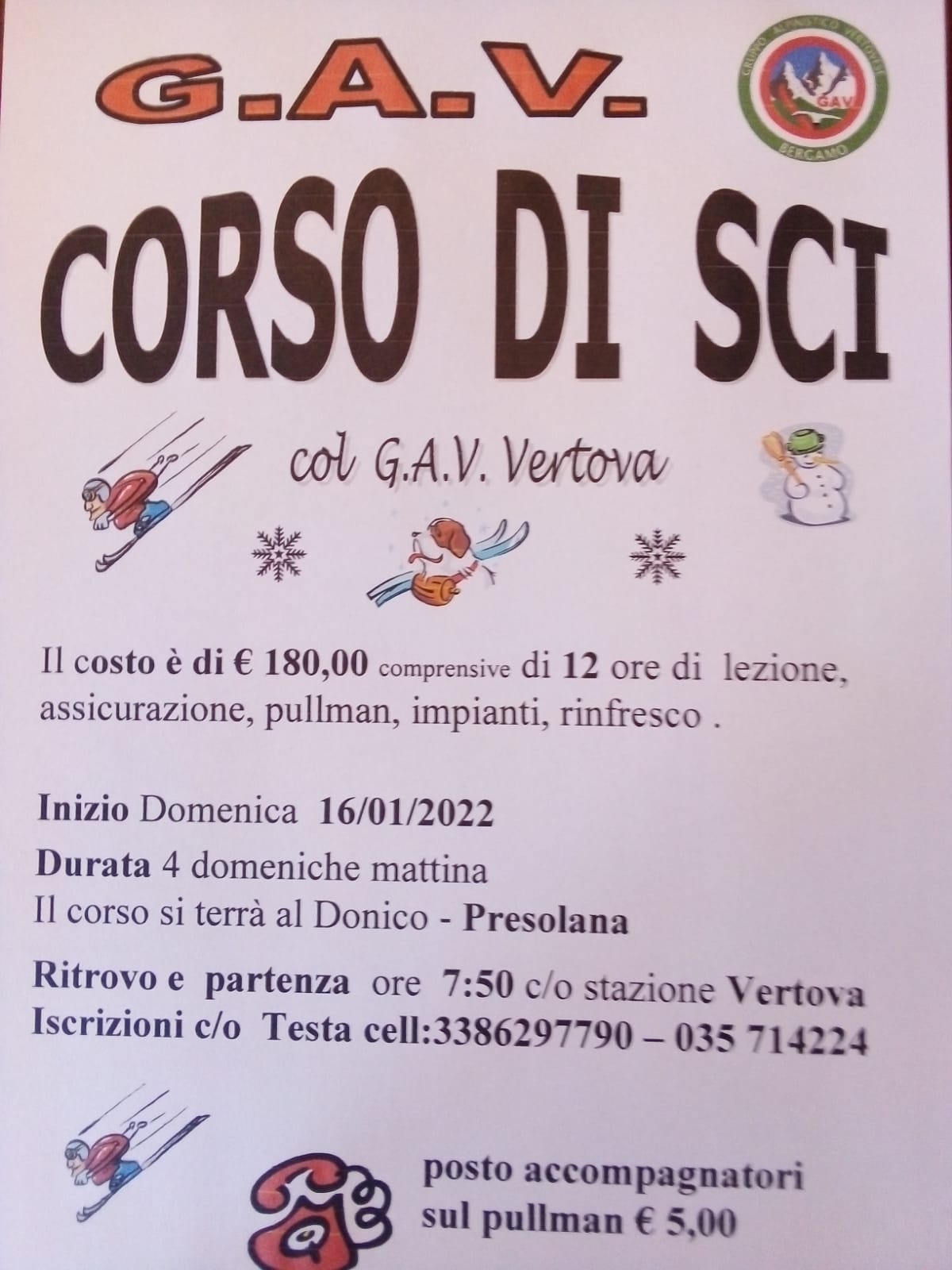 corso sci 2021